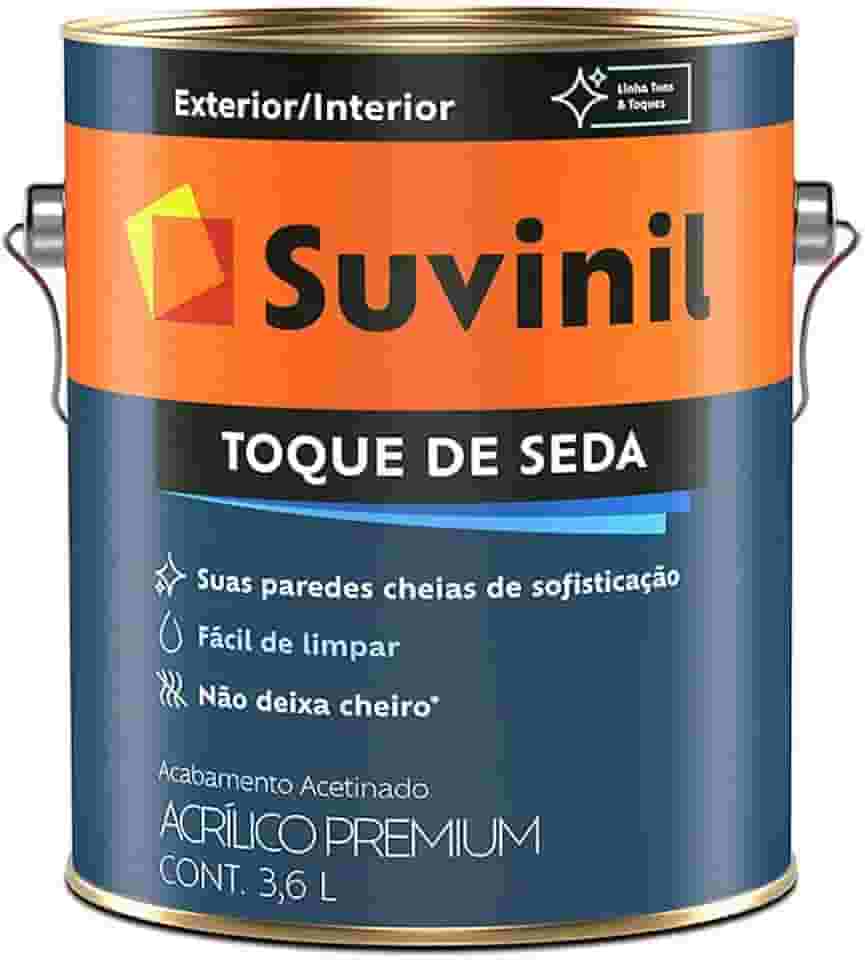 Tinta Suvinil para parede acrilico toque de seda 3,6L - Branco neve - 53422448