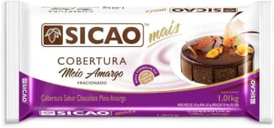 Cobertura sabor Cocolate Meio Amargo Sicao 1kg