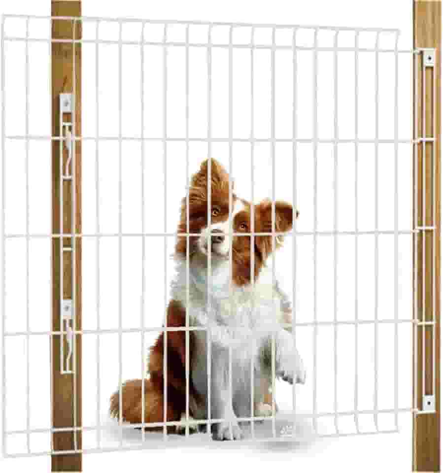 Portão Pet Proteção Segurança Cachorro Criança 80cm Retrátil (Branco)