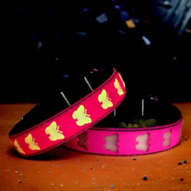 DOGLED Coleira de cachorro com luz de LED USB-C, design 3D confortável e macio, iluminação multicolorida, coleira noturna para cães (BT-PING, PP (20 a 30 cm)