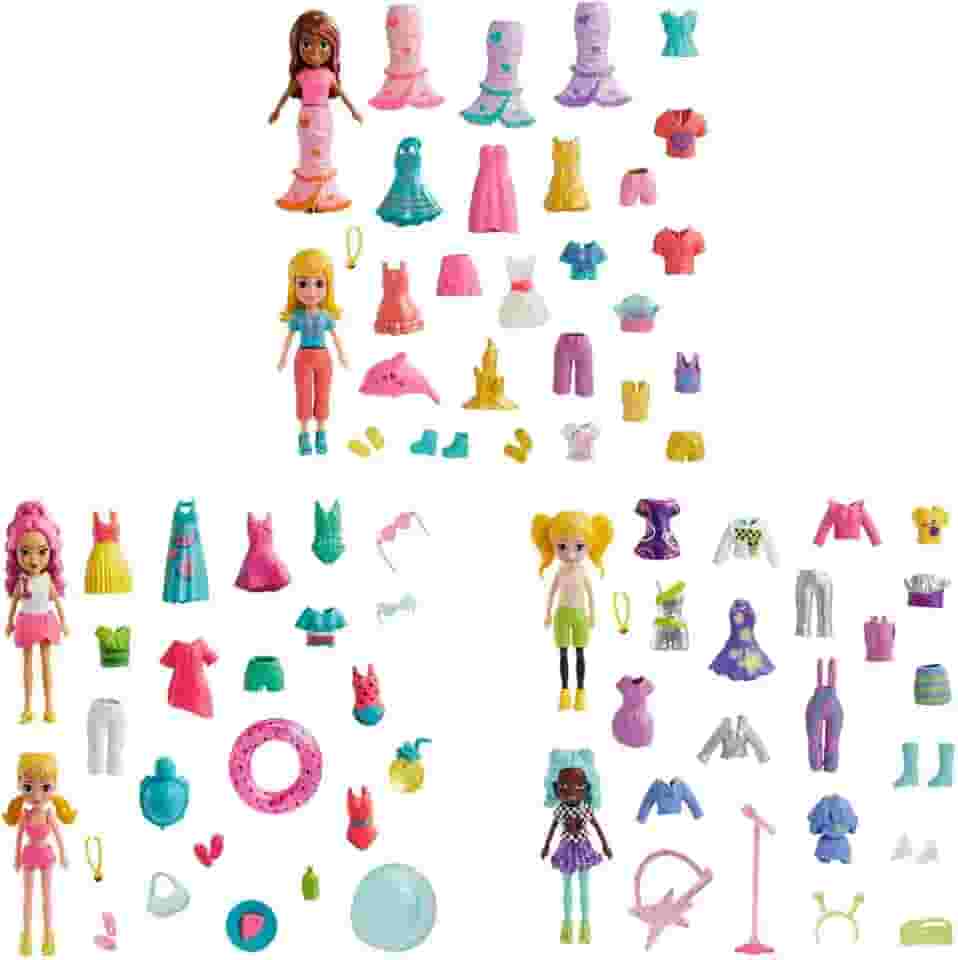 Polly Pocket Conjunto de Brinquedo Coleção de Modas Grande Surpresa para crianças a partir de 4 anos