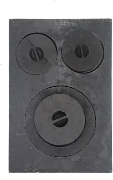 Chapa Fogão a Lenha Paraná, 3 Furos com Tampa, 48,7 x 32,8 cm, 8,13 kg