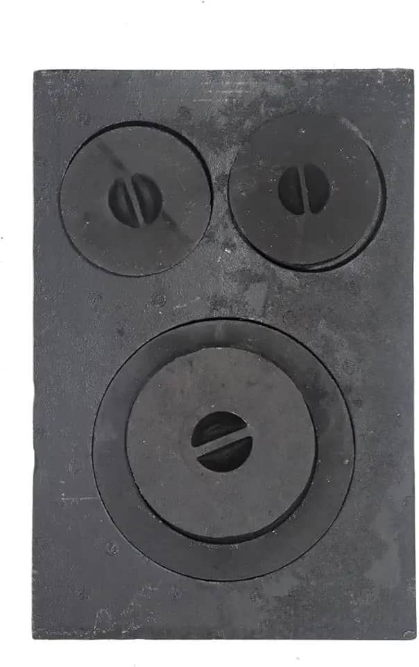 Chapa Fogão a Lenha Paraná, 3 Furos com Tampa, 48,7 x 32,8 cm, 8,13 kg