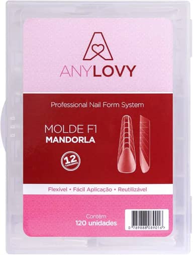 Molde F1 Mandorla Unhas De Gel Acrigel Anylovy 120 Und