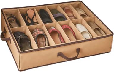 Sapateira Organizadora Flexível TNT 12 Pares com Visor Transparente Prática e Resistente