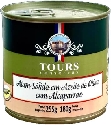 Atum Sólido com Alcaparras em Azeite Tours 255g