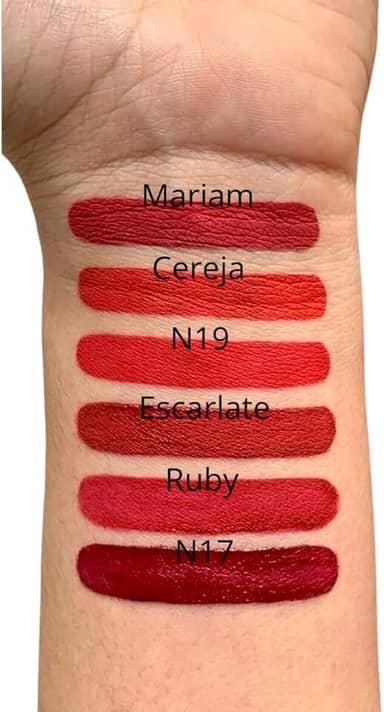 Batom liquido vermelho sucesso - Ludurana (Cereja)