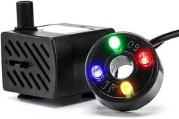 Bomba Submersa PL-118 com Luz LED para Aquários e Fontes – 220 L/H, Silenciosa, Baixo Consumo e Bivolt