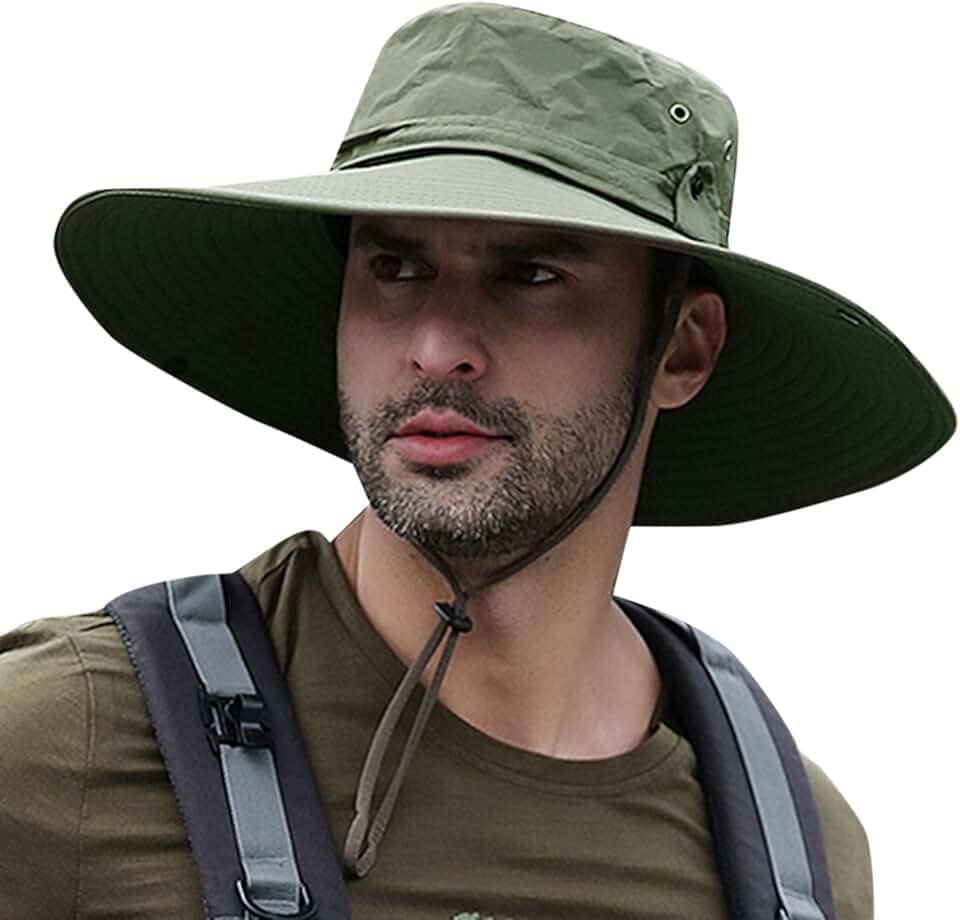 Chapéu de sol, Moniss Chapéu de sol de aba larga proteção UV chapéu de balde dobrável para pesca caminhada acampamento 12 cm aba