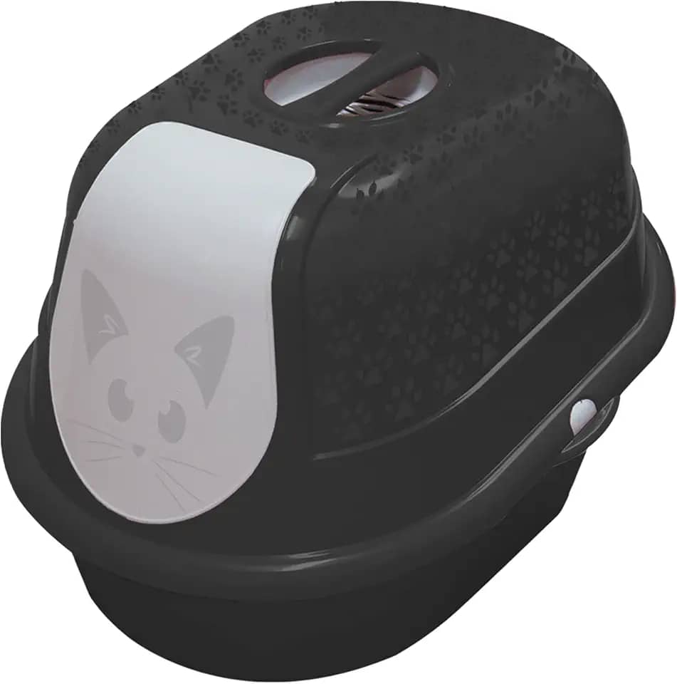 Furacão Pet, Cat Toalete, Sanitário Fechado Para Gatos - Preto