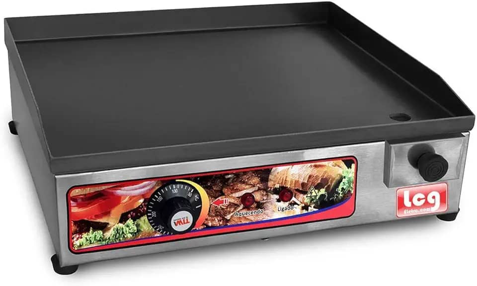 Chapa Lcg Sanduiche Lanche Elétrica Bifeteira Inox 40x35cm