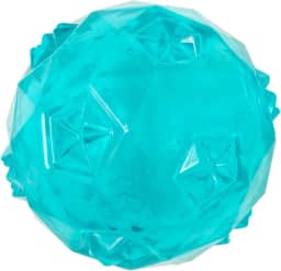Jambo Pet, Bola TPR Diamond, Com Efeito Sonoro, Ideal Para Cães, Flexível e Macio Para a Mordida, Reduz Estresse, Tamanho e Cores Sortidas (Pequeno, Azul)