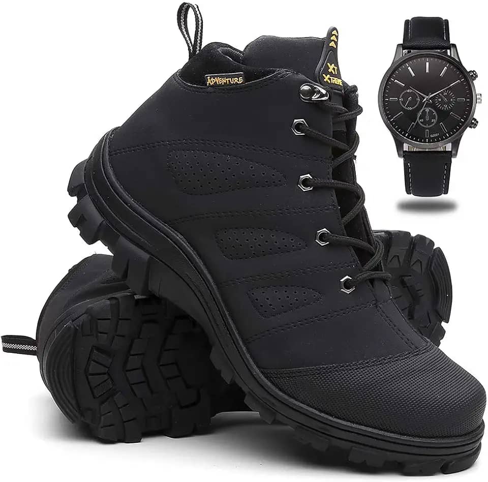 Coturno Masculino Adventure Bota Trilha + Relógio