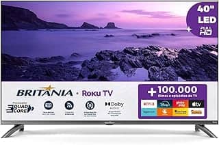 Smart TV 40' Britânia Roku TV LED Dolby Audio BTV40M9GR2CGB