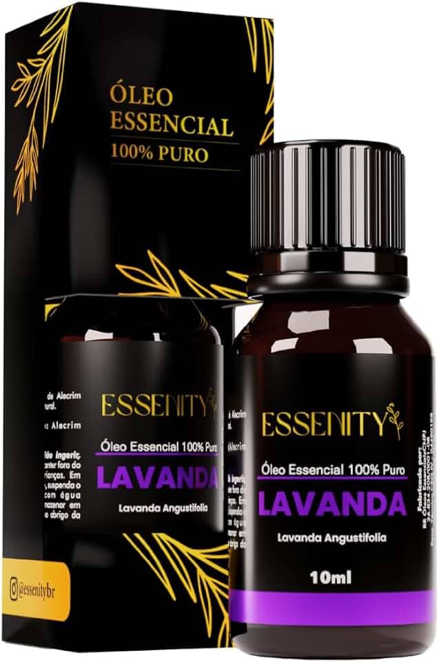 Óleo Essencial de Lavanda 10ml 100% Puro – Ideal para Difusor, Aromaterapia e Relaxamento, Vegano – ESSENITY