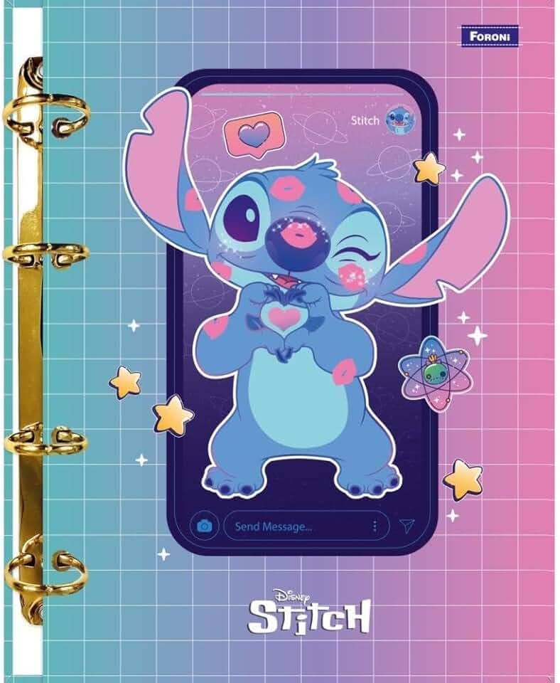 Fichario Cartonado Stitch 120F S/Lombo 110547