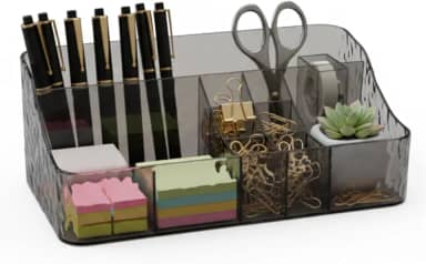 Organizador de Maquiagem Acrílico Transparente com 12 Compartimentos Porta Cosméticos e Pincéis Multifuncional