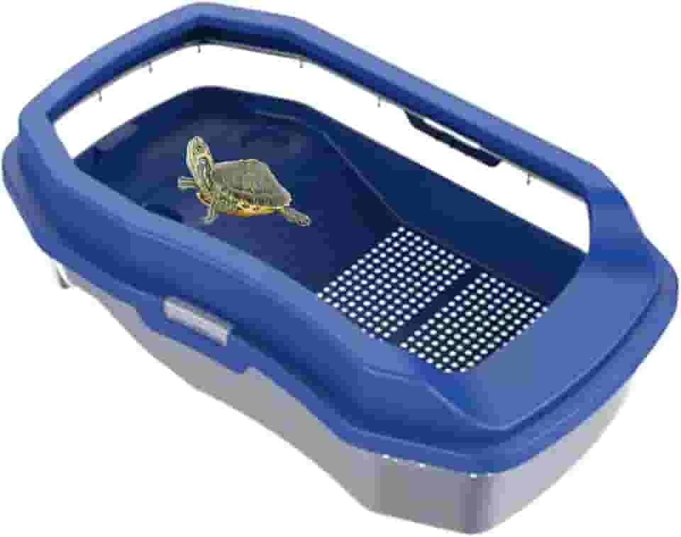 Aquaterrário de Tartaruga Easy Clean Limpa Fácil - Tamanhos Extra Grande, Médio, Grande - Exclusivo Modelo (Grande)