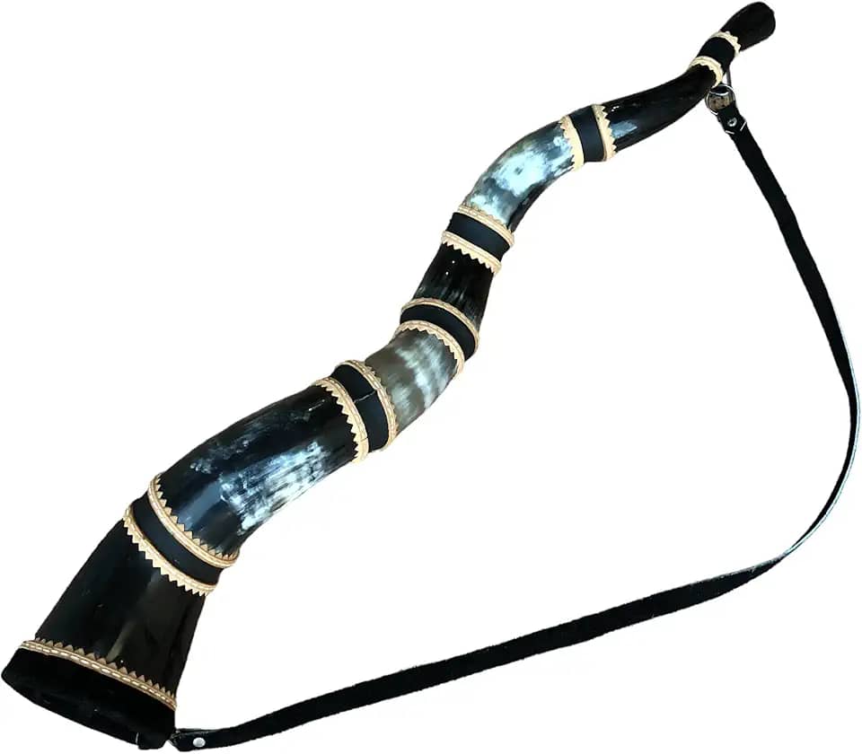 Berrante 5 Chifres de Boi Grande com Alça de Couro