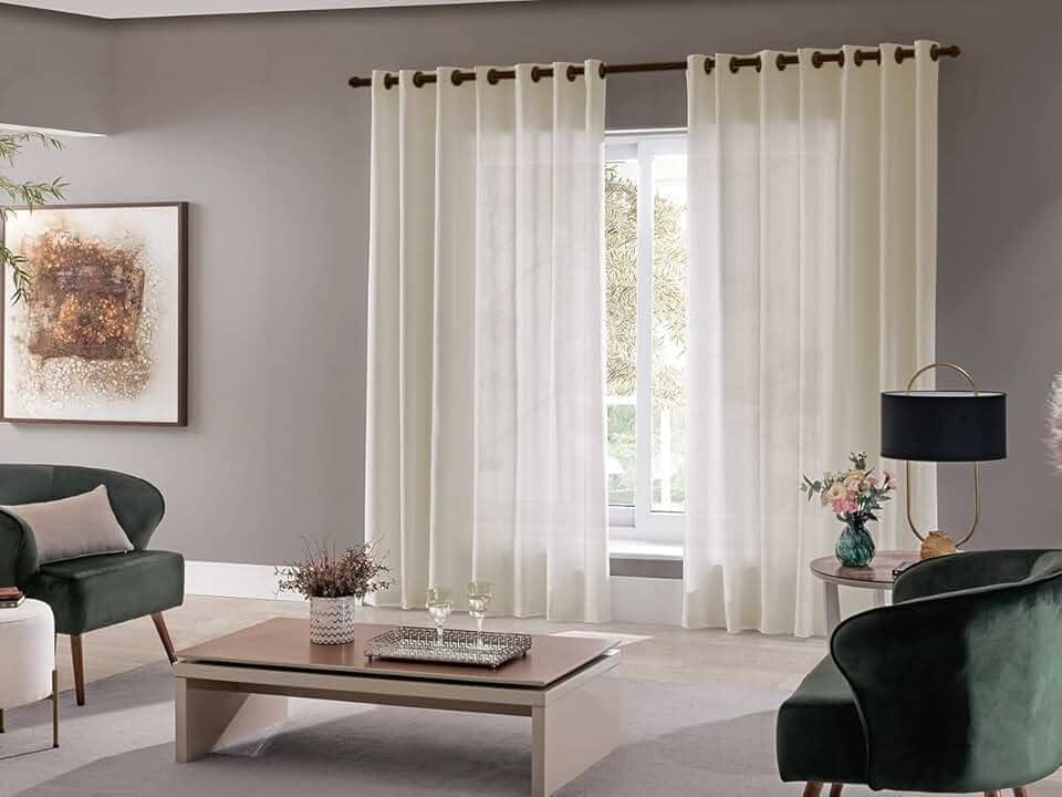 Cortina Sala Quarto Escritório Roma 300x220 Admirare Cor:Bege