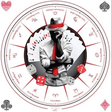 Toalha Tecido Jogo Baralho Leitura Zé Pelintra 70 x 70 cm