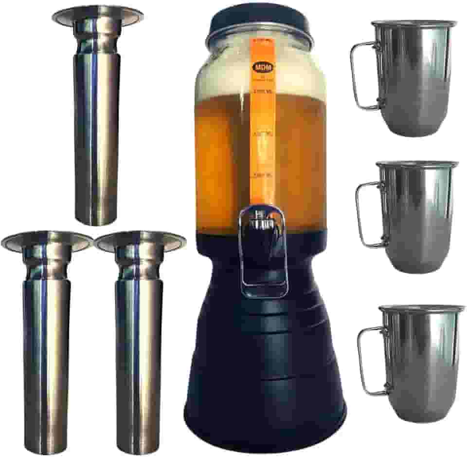 Torre de Chopp MDM ARTESANATO Alumínio Preta Portátil Cooler Para Chopp