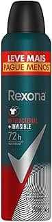 Rexona Antitranspirante Aerossol Antibacterial e Invisible Men 250Ml Leve Mais Pague Menos (A Embalagem Pode Variar)