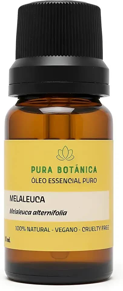 Óleo Essencial de Melaleuca (Melaleuca alternifolia) 100% Puro e Natural – Ideal para Aromaterapia, Pele e Difusor – Pura Botânica 10 mL
