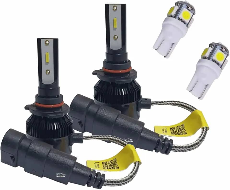 Kit Lâmpada Super Led HB3 9005 / HB4 9006 + T10 Led 6000K - Farol Alto Baixo Auxiliares