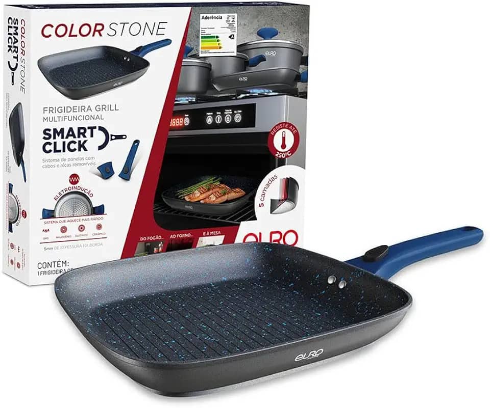 Euro Home Frigideira grill Multifuncional SMARTCLICK 26cm - 2L Antiaderente