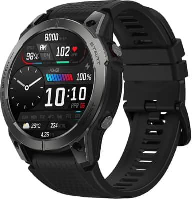 Smart Watch Zeblaze Stratos 3, Smartwatch de tela de toque de 1,43 polegadas com texto e chamada, mais de 100 Sports Fitness Tracker Watch, compatível com iOS/Android, para homens e mulheres