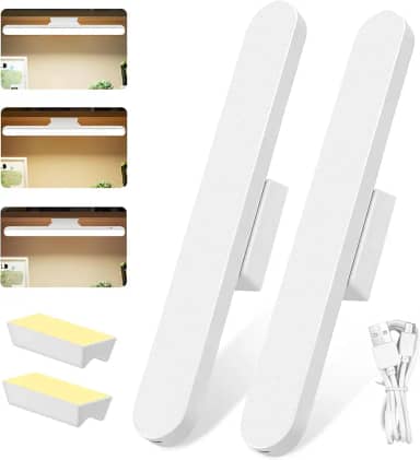 Luminária LED de Mesa com Clip, 3 Cores e 10 Níveis de Brilho - Luz Ajustável para Estudar, Trabalhar, Leitura, Maquiagem e Manicure - USB, Flexível, Sem Flicker, Proteção para os Olhos (Branco)