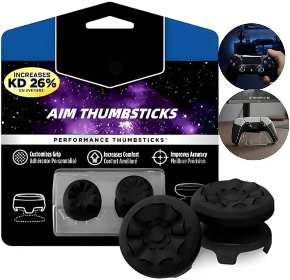 Kontrol Freek Grip Compatível Controle PS4 e PS5 – Capas Emborrachadas Antiderrapantes, Maior Precisão e Conforto