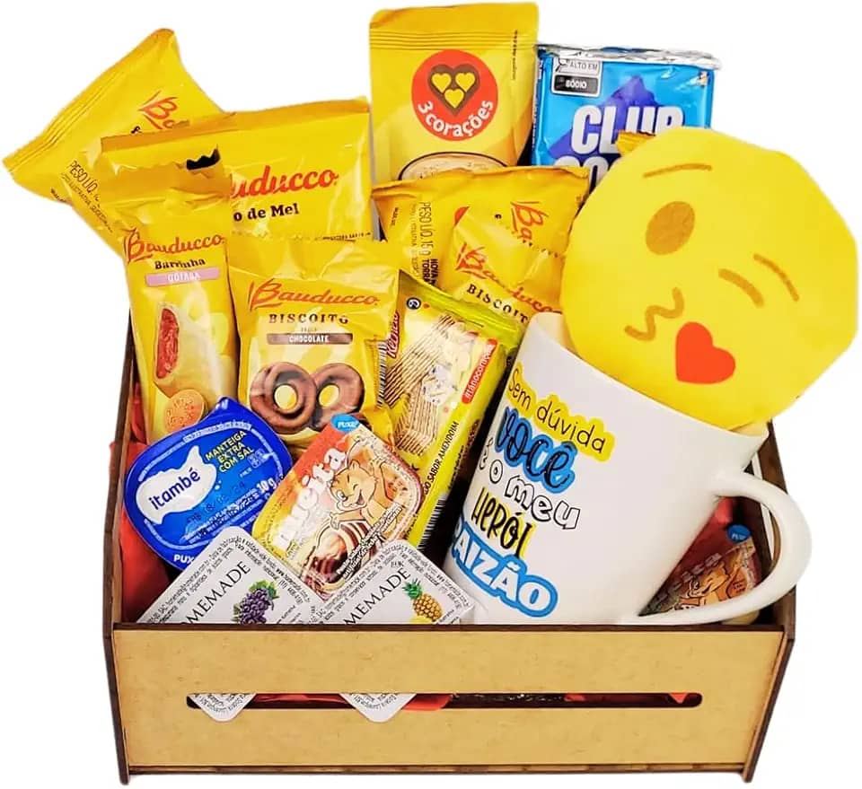 Cesta de Café da Manhã para Dia dos Pais, Presente, Mimo para Datas e Ocasiões Especiais