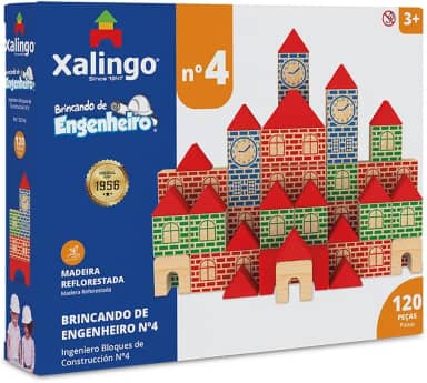 Brincando de Engenheiro 120 Peças Xalingo, Multicor