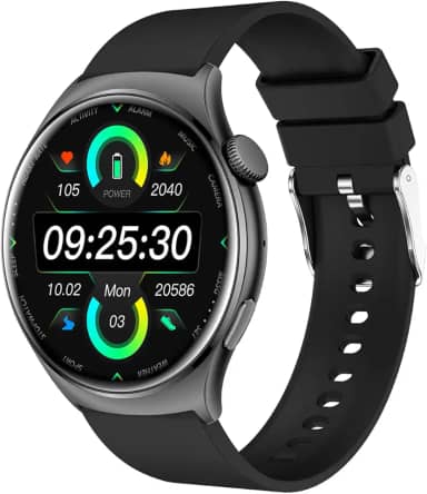 Relogio Smartwatch Feminino 1.43“ Tela HD AMOLED Touch, IP68 à Prova d‘Água, Bateria de 10-15 Dias, Monitoramento Esportivo, Chamadas Bluetooth, Notificações, Smartwatch(preto)