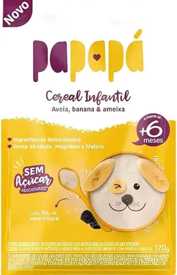 Cereal infantil de Aveia Banana & Ameixa 170g - Papapá