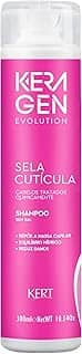 Keraton, Shampoo para cabelos, Tratados quimicamente, Nutri Color, Sela Cutícula, Evolution, Keragen, 300ml, Rosa