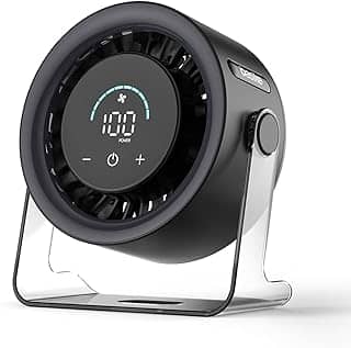 Basike Ventilador de Mesa USB, 3 Velocidades Super Silencioso, Portátil Ideal para Escritório, Computador, Quarto, Estudos e Viagens Ventilador Pequeno com Base Antiderrapante (Preto)