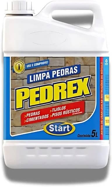 Limpa Pedras Calçadas Pedrex Piso Rustico Start Antiderrapante Concentrado 5 Litros