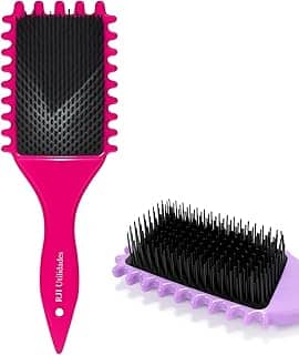 Escova Cabelo Fitagem Cachos Ondulado Finalização Profissional Raquete Wave Mechas - RJI Utilidades