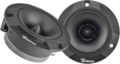 Timpano TPT-ST2 Supertweeter preto fino, 600 Watts 4 Ohm, 105 dB, bobina de voz de 2,5 cm, sistema de som profissional de 3,9 polegadas (par)