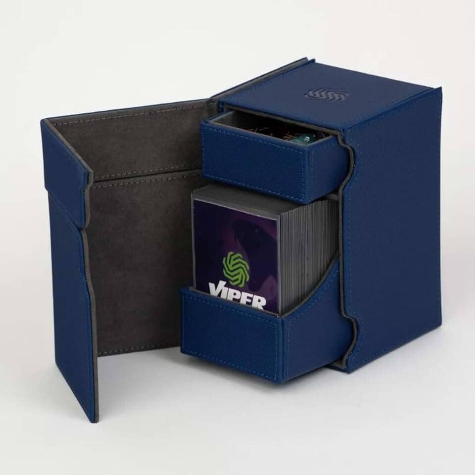 Deck Box Torre 100+ Para Card Game Premium Viper (Azul)