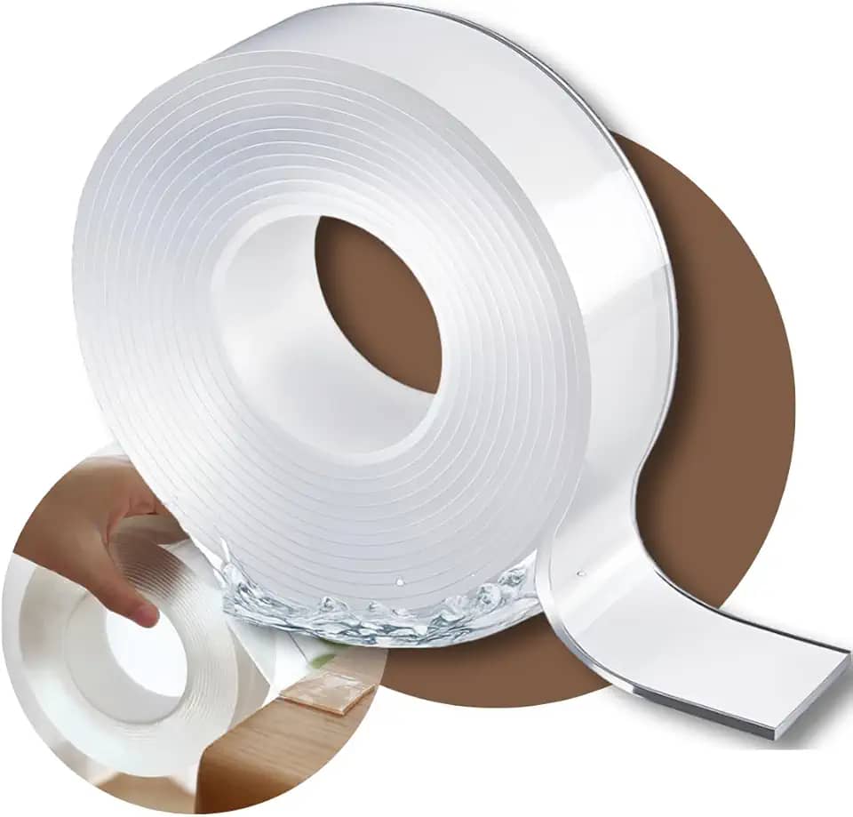 Fita Dupla Face Nano Mágica Transparente 3M – Ultra Adesiva, Reutilizável, Lavável, Sem Resíduos, Multiuso para Vidro, Parede e Madeira – Qualidade Premium LNSTORE