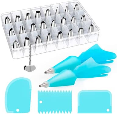 Jogo De Bicos Para Confeitar Em Inox - Kit Com 33 Peças