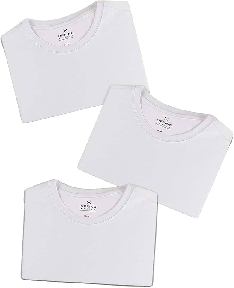 Kit Com 3 Camisetas Masculinas Básicas Hering