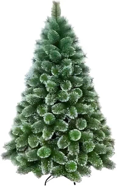 Árvore de Natal Verde com Neve Pnheiro Cheio Luxo Premium 150cm Pé de Ferro Decoração Festiva, Realista e Ecológica para Fim de Ano, Ideal para Casa, Escritório e Ambientes Pequenos (150cm)