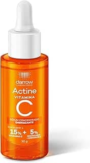 Darrow Actine Vitamina C Sérum Concentrado, Antioxidante com 15% Vitamina C + Niacinamida que Ilumina, Reduz Marcas de Acne em 90%, Atenua Linhas Finas em 84%, Controla Oleosidade e Uniformiza a Pele, 30ml