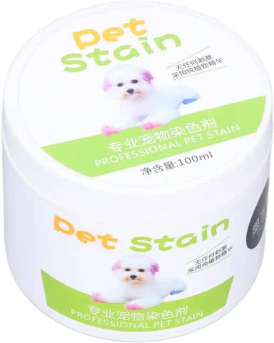 Agente de coloração de pelo de cachorro, moda faça você mesmo, fácil de usar, tintura permanente de pelos de animais de estimação para cuidados com animais de estimação (preto)