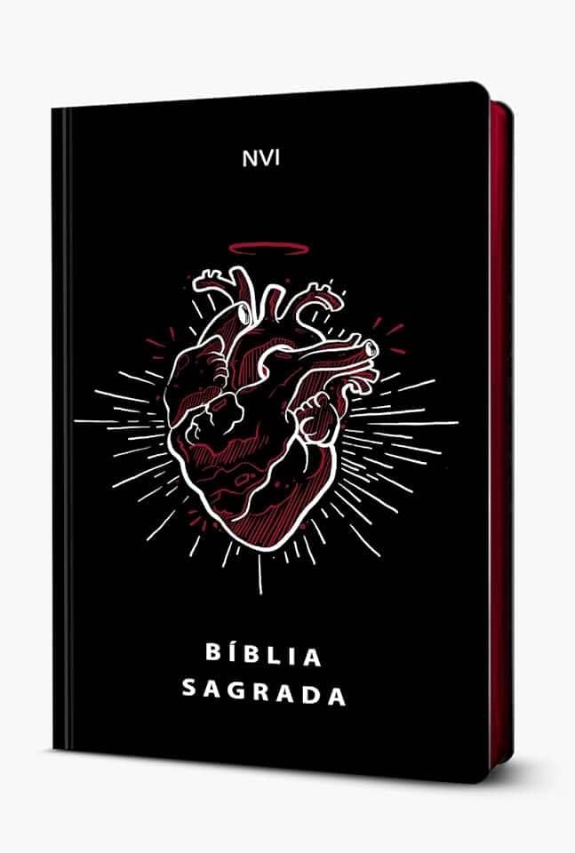 Bíblia Sagrada Coração Redimido Capa Dura Palavras de Jesus em Vermelho